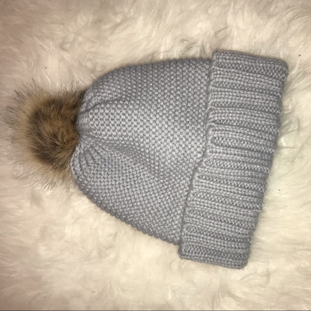 North face fleece lined knit hat